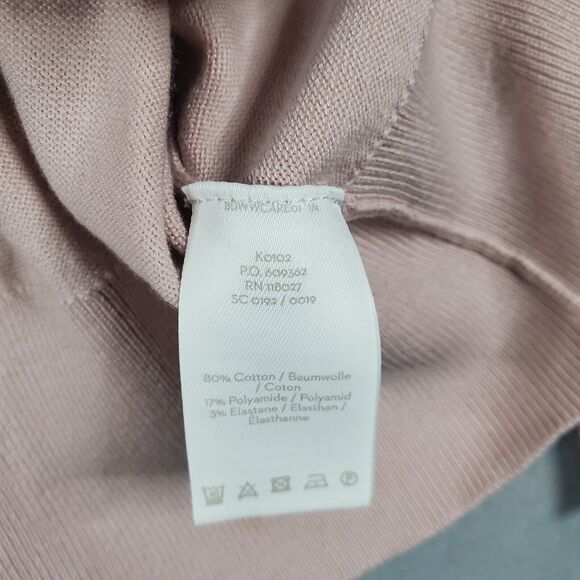 BODEN Eldon Crew Neck Long Sleeve Button Cuff Sweater Cotton Blend Blush - Picture 9 of 10